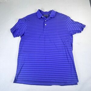 Daniel Cremieux Signature Collection Men's Purple Stripe Polo Size L 100% Cotton